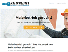 Tablet Screenshot of malermeister-steinbacher.de